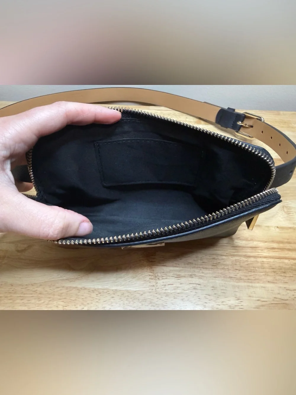 Kate Spade Black Saffiano Leather Belt Bag L/XL NWOT